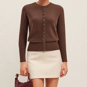 Commense Crew Neck Button-Front Knit Cardigan new XS